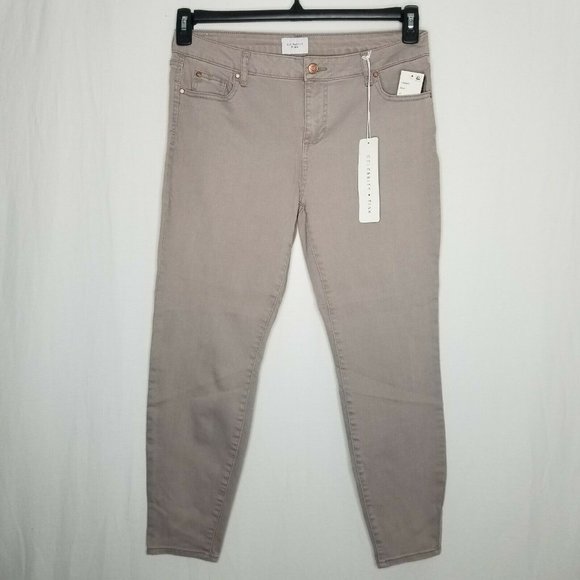 Dark Ash Colored Ankle-Length Skinny Jeans Casual - Picture 2 of 7